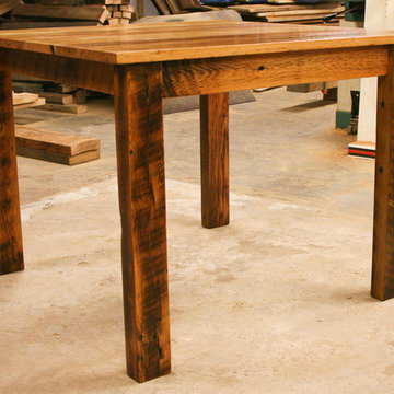 Small Oak Reclaimed Wood Dining Table