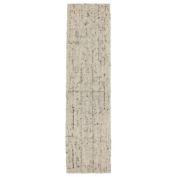 Jaipur Living Season Handmade Solid Area Rug, Ivory/Gray, 3'x12'