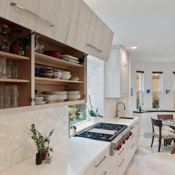 Electric lift cabinet doors