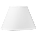 HomeConcept - Threaded Uno Downbridge Lamp Shade, White - Home Concept Signature Shades feature the finest premium shantung fabric.    Durable Upholstery -Quality fabric means your new lampshade will last for decades. It wont get brittle from smoke or sunlight like less expensive fabrics.   Heavy brass and steel frames means your shades can withstand abuse from kids and pets. It's a difference you can feel when you lift it.   White-color fabric, down-bridge lampshade  Handcrafted by experienced designers  Top quality lampshade, popular with designers and hotels  6 Top x 12 Bottom x 8 Slant Height  2 Drop  Includes a Threaded UNO Fitter with a 1.259 Threaded inner diameter (32mm inner threaded diameter)