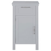 Meader Modern Bathroom Floor Storage Cabinet with Drawer , Gray