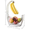 Jiallo Fruit basket with Banana Hanger, Silver