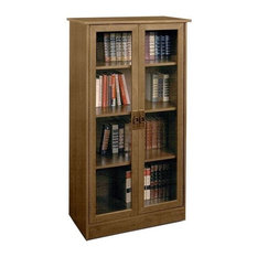 Ikea Gl Door Bookcase Houzz Ameriwood 4 Shelf Gl Door Barrister Bookcase In Inspire Cherry Bookcases