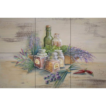 Tile Mural Kitchen Backsplash Spicy-RB by Rita Broughton