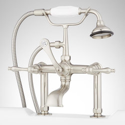 Deck-Mount Telephone Tub Faucet With Lever Handles And Deck Couplers - Products