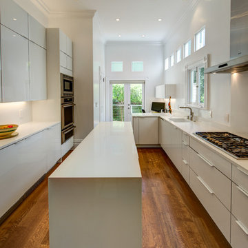 Italian High Gloss Contemporary Kitchen - Gilmans Kitchens and Baths
