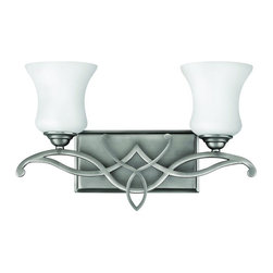 Hinkley - Hinkley Brooke 2 Light LED Bath Sconce, Antique Nickel - Bathroom Vanity Lighting