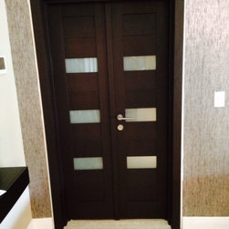 Modern Double Doors in Wenge Finish - Interior Doors