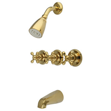 Kingston Brass KB23.AX Victorian Tub and Shower Trim Package - Polished Brass