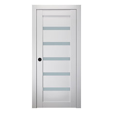 Belldinni Interior Door Leora Vetro Bianco Noble, 24" X 92 1/2", Right-Hand