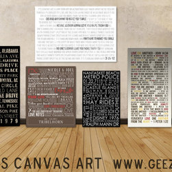 Canvas word art collection by Geezees - Products