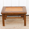 Small Antique Provincial Wood Rattan Tea Table - Asian - Coffee Tables ...