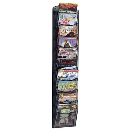 Pemberly Row 10-Black Onyx Magazine Rack