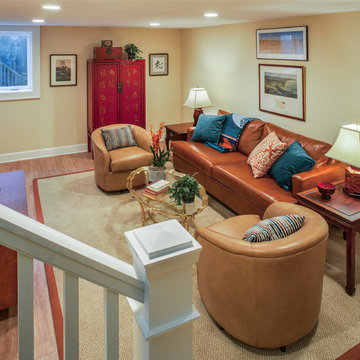 Cozy Traditional Basement Renovation in East Mooreland