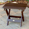 Outdoor Folding Adirondack Side Table, Weathered Acorn
