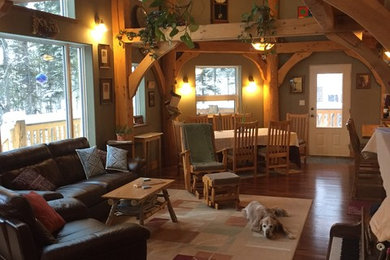 Mountain style home design photo in Other
