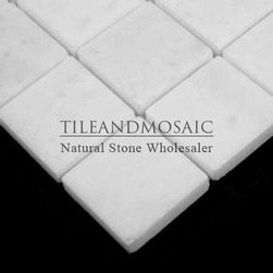 Statuary Crystal White Marble Italian Statuario 2x2 Mosaic Tile Polished - Products