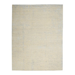 Nourison - Nourison Luna 7'9" x 9'9" Ivory Silver Blue Modern Indoor Area Rug - Area Rugs