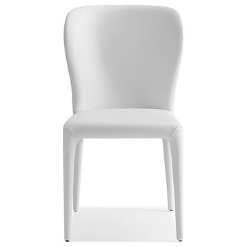 Hazel Dining Chair White Faux Leather