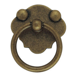 Classic Hardware Classic Series Ring Pull With Backplate - Cabinet And Drawer Handle Pulls