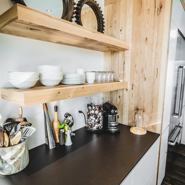 Warm Industrial with Natural Wood Kitchen
