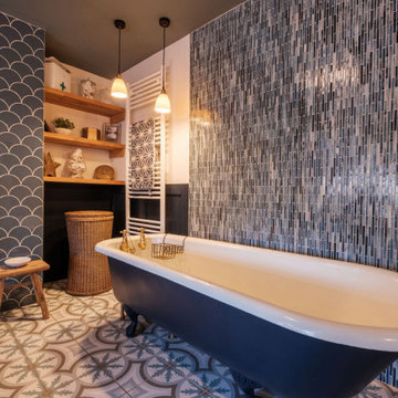 Blue Tiled Bathroom in East Yorkshire