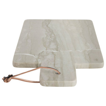 Sage Marble Cutting Board/Tray With Leather Tie, Rectangle