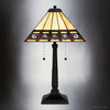 Luxury Craftsman Tiffany Table Lamp, Matte Black, UQL7000