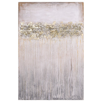 Dust Textured Metallic Hand Painted Wall Art Abstract Canvas
