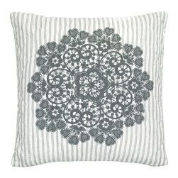 GreenGate Quilted Cushion Doily Warm - Grey - Scatter Cushions