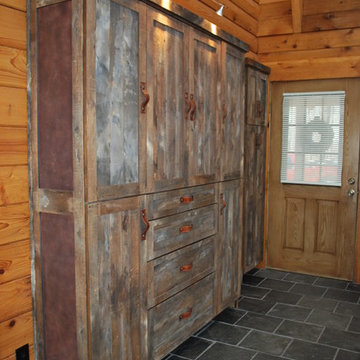 Barnwood Kitchen for Log Home