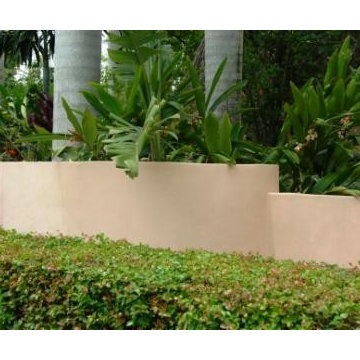 After repairs to cement block wall