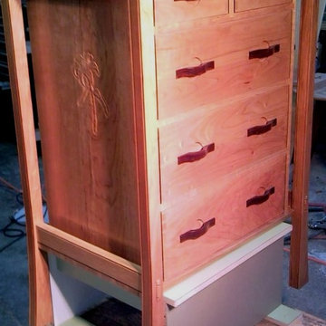 Cherry dresser with kingwood pulls