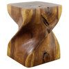 Haussmann Wood Big Twist Coffee Table 16 in SQ x 20 in High Oak Oil