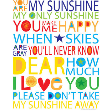 Bright You Are My Sunshine Print, 11"