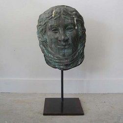 19th Century Bronze Relief Depicting a Female Face - Products