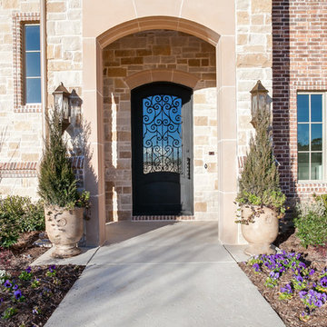 Traditional Brick & Stone with a Glamorous Interior