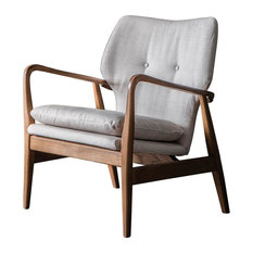 Jensen Mid Century Modern Accent Chair, Natural