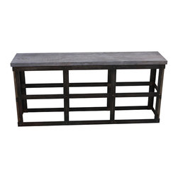 Modern Industrial Reclaimed Wood and Rustic Metal Console Table - Side Tables And End Tables