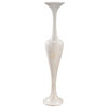 Wood Vase with Mother of Pearl Shell & Glossy Cream Lacquer