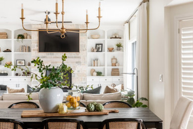 Example of a transitional home design design in Salt Lake City