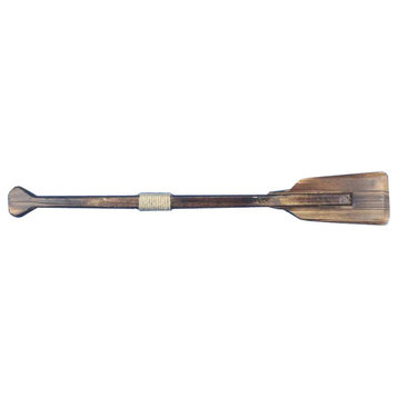 Wooden Westminster Decorative Squared Rowing Boat Oar With Hooks, 24"