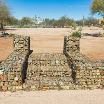 Wash Retention - gabion stairs