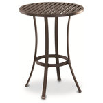 Sunset West Outdoor Furniture - La Jolla Pub Table - Sunset West's classic La Jolla Pub Table is rendered in high quality, low-maintenance aluminum that will stand the test of time. This Pub Table features a slat top with umbrella hole, and curved channel legs.