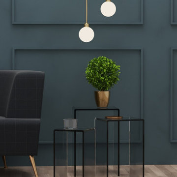 Modern Glass and Lucite Side End Tables