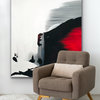 72x60" modern black Red white abstract artwork Original