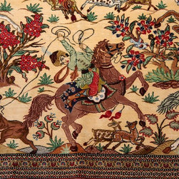 Pure Silk handmade Persian rug as a hanging wall decor - Rugs