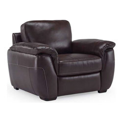 Natuzzi Editions Contemporary Leather Chair B844 - Living Room Chairs