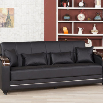 Divamax Sofa Bed | Zen Black Leatherette