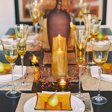 Glittering Fall Table Setting and Centerpiece Ideas : Decorating : Home & Garden